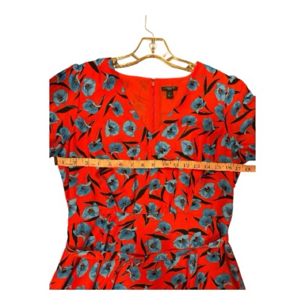 NWT Ann Taylor Petite Red Floral Dress in size 10P - Picture 9 of 10